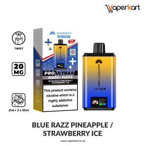 Hayati Pro Ultra Plus 25K Prefilled Pod Kit - Blue Razz Pineapple / Strawberry Ice