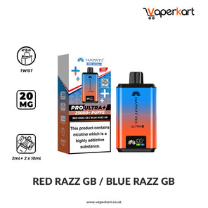 Hayati Pro Ultra Plus 25K Prefilled Pod Kit - Red Razz GB / Blue Razz GB