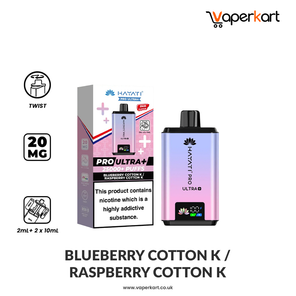Hayati Pro Ultra Plus 25K Prefilled Pod Kit - Blueberry Cotton K/ Raspberry Cotton K