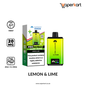 Hayati Pro Ultra Plus 25K Prefilled Pod Kit - Lemon and Lime