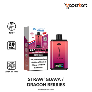 Hayati Pro Ultra Plus 25K Prefilled Pod Kit - Strawberry Guava / Dragon Berries
