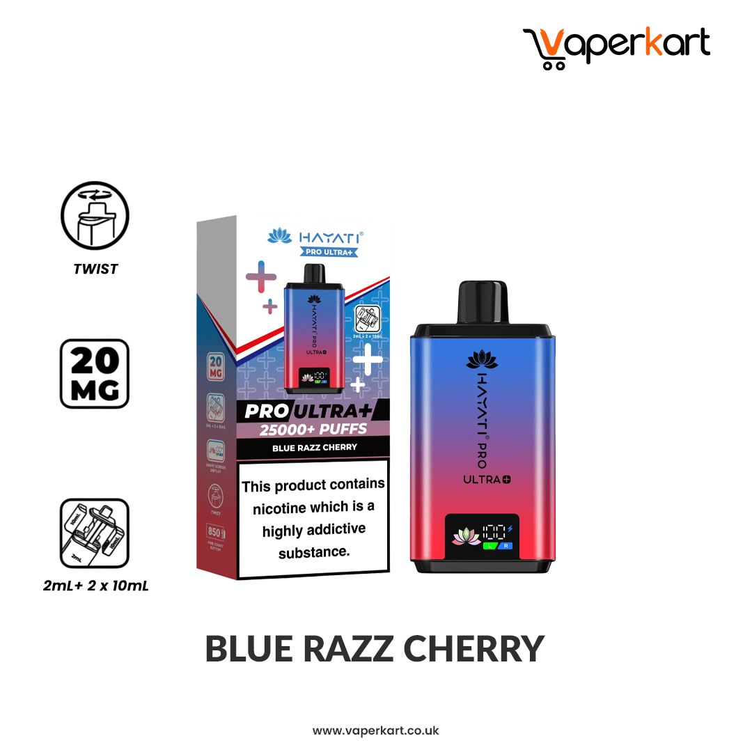 Hayati Pro Ultra Plus 25K Prefilled Pod Kit - BlackCurrant Cotton K/ Blue Raspberry