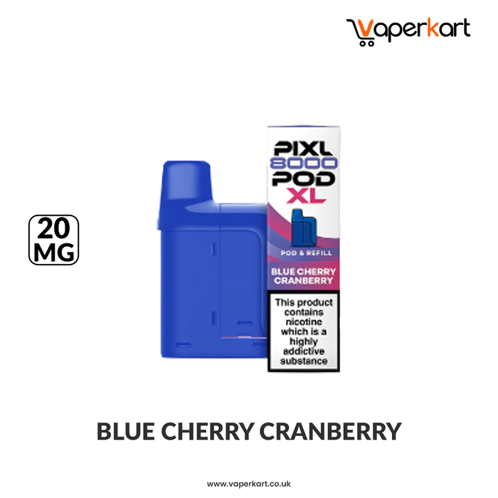 Pixl 8000 Blue Cherry Cranberry Prefilled Refill Pods