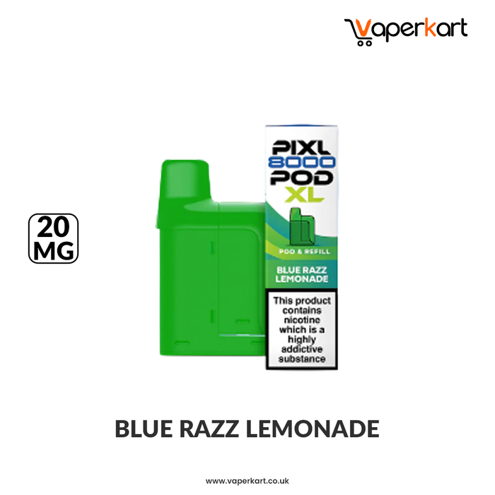 Pixl 8000 Blue Razz Lemonade Prefilled Refill Pods