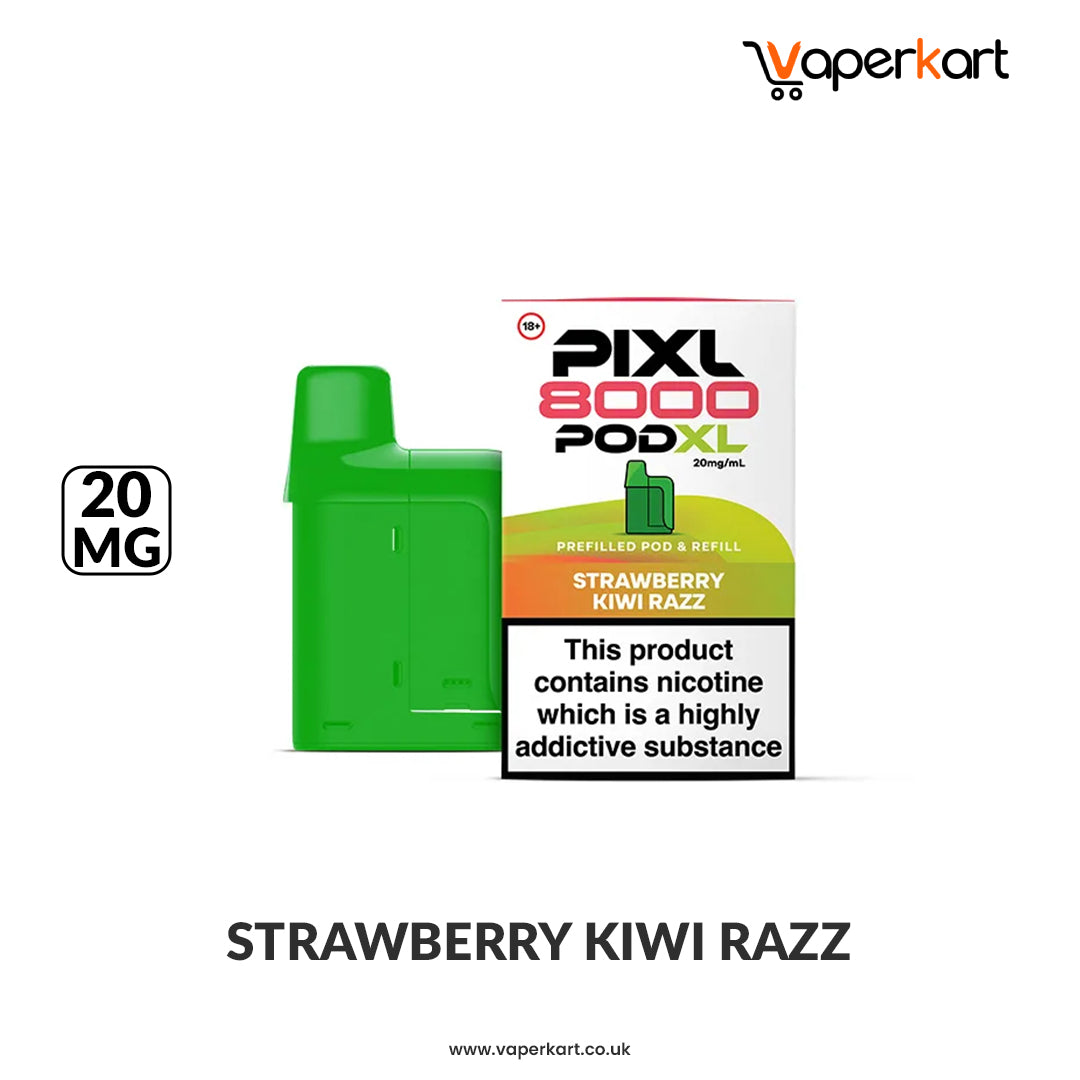 Pixl 8000 XL Prefilled Pods - Strawberry Kiwi Razz